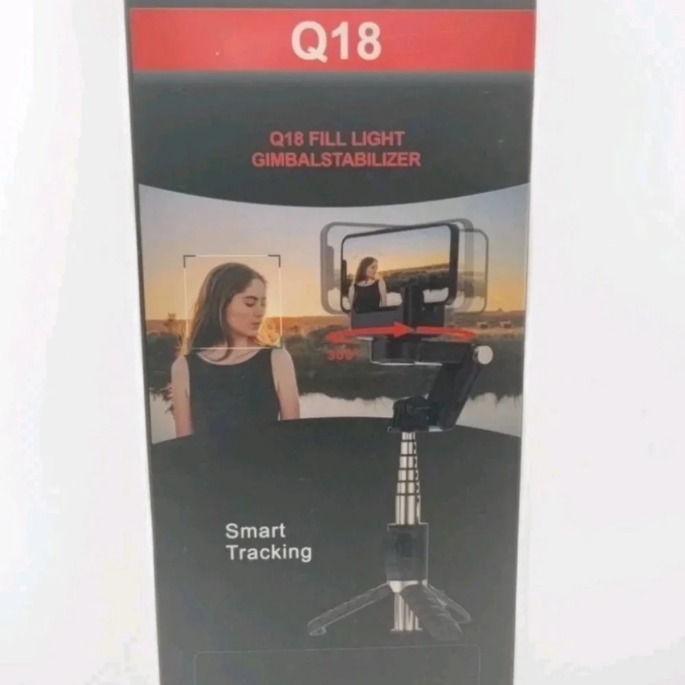 Koscheal Gimbal Stabilizer 360 Degrees Rotating Desktop Tripod With Fill Light